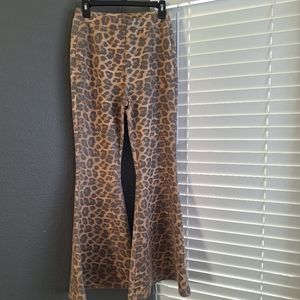 Akira animal print pull on bell bottoms